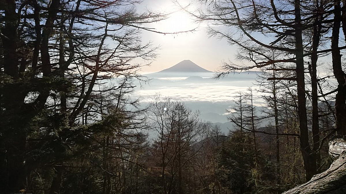 櫛形山から見る富士山